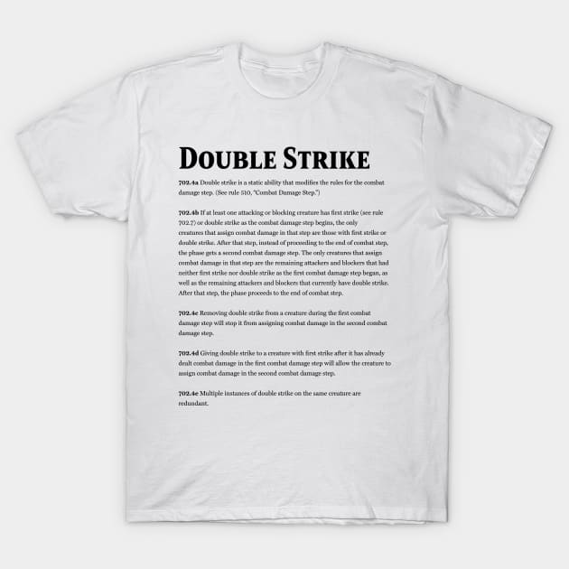 Magic the Gathering Keyword Double Strike Rules Text